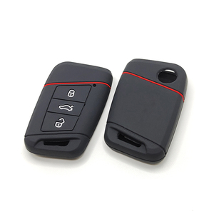 Coque de protection en silicone pour <span class=keywords><strong>clé</strong></span> de voiture VW <span class=keywords><strong>Volkswagen</strong></span> Golf MK7 MK6 <span class=keywords><strong>Polo</strong></span> Passat Tiguan Jetta 3 boutons – <span class=keywords><strong>Prix</strong></span> usine de gros - Product Image 3