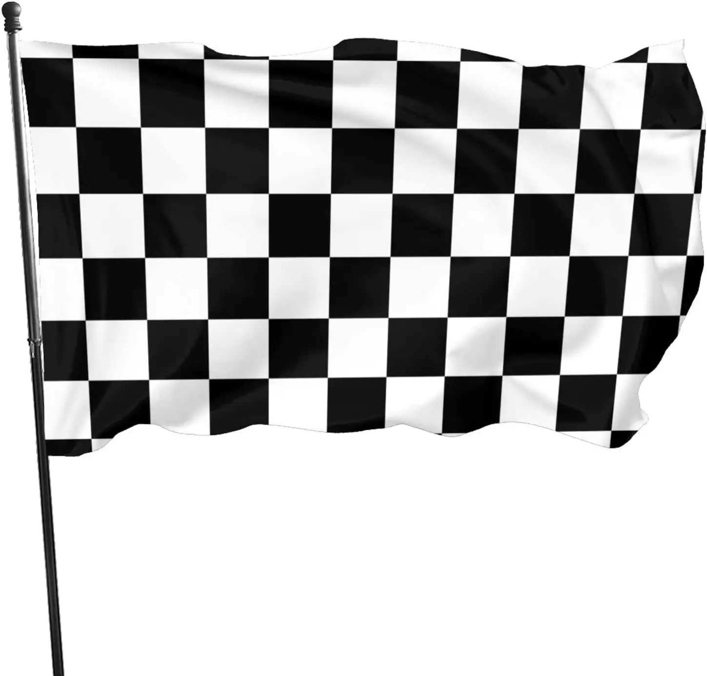 3x5 फीट काला सफेद रेस चेकआउट फ्लैग बैनर विज्ञापन बैनर बैनर