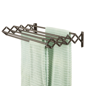 Tendedero de Ropa Plegable y Móvil de Acero Inoxidable para Montar en la Pared, para Baño, Balcón, Lavandería, Retráctil - Product Image 1