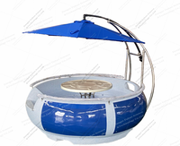 Loisirs majong bateau pour parc lacWhole vente beignet bateau barbecue pour parc