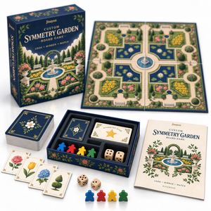 เกมกระดานเสริมทักษะ Jinayon Custom SYMMETRY GARDEN ทำจากวัสดุกระดาษและไม้ - Product Image 2