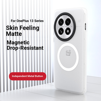 Étui de téléphone portable magnétique sans fil à chargement rapide 80W avec protection d'appareil photo en TPU + acrylique IMD mat pour OnePlus 13