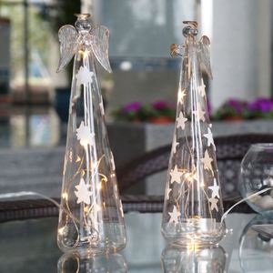 Glass Angel Christmas Battery Powered 30CM <b>LED</b> Light Decorations with 8 <b>LED</b> Lights for Wholesale Party Supplies - Product Image 5