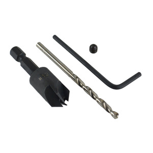 2Pc Countersink Drill Bit Set 1/4 Hex Shank For Woodworking Steel Applications Bright Finish Integrated Twist Bit - Product Image 2