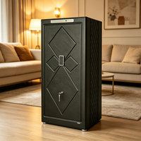 Coffre-fort domestique PROWAY D-150H, 150 cm de haut, en cuir de luxe, avec serrure biométrique à empreintes digitales, 4 tiroirs, 256 kg, pour montres et bijoux