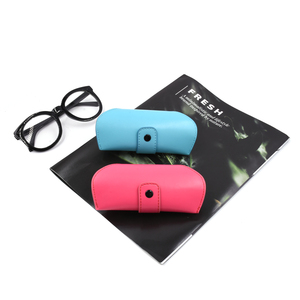 Portable en cuir <span class=keywords><strong>souple</strong></span> mode clip facile nouveauté lunettes de soleil <span class=keywords><strong>pochette</strong></span> lecture lunettes étui de transport pour enfants - Product Image 1