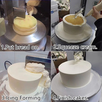 Machine à décorer les gâteaux électrique, grattoir à gâteau semi-automatique, machine à lisser le glaçage