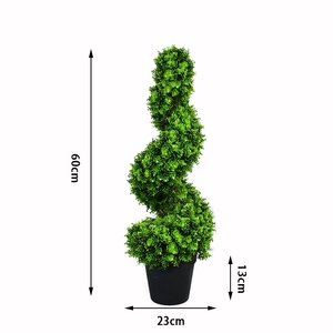 120cm künstlicher Buchsbaum Spiral baum Kunst baum Realistischer gefälschter Grün baum - Product Image 3