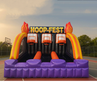 Équipement de location pour fêtes, jeu de basket-ball gonflable en PVC commercial, jeu de carnaval gonflable à vendre