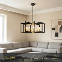 Nouvelle lampe de plafond incandescente américaine en fer noir OEM personnalisée 2026 pour îlot de cuisine, restaurant, hôtel – Vente directe usine