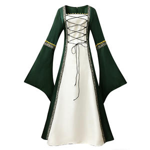 Vestido Largo Medieval de Estilo Vintage <span class=keywords><strong>para</strong></span> Mujer, Talla Grande, Inspirado en Halloween, Disfraz Gótico <span class=keywords><strong>para</strong></span> Cosplay y Carnaval - Product Image 3