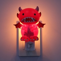 Veilleuse murale décorative Halloween Diable Rouge Mignon 2026 Nouvelle Arrivée, certifiée UL, avec interrupteur à bascule, pour chambre d'enfant