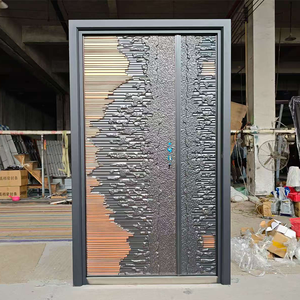 Porte <span class=keywords><strong>d</strong></span>'entrée en aluminium moulé en relief tridimensionnel: la première ligne de <span class=keywords><strong>d</strong></span>éfense pour la maison qui équilibre la sécurité et la durabilité - Product Image 2