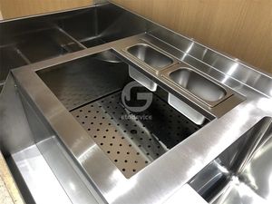 Estación de Bar para Cócteles de Acero Inoxidable / Estación de Servicio para Bartender / Estación de Comida Fría - Product Image 3