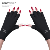 Demi-Doigt Anti Uv Gel Bouclier Gant Manucure Outil Nail Art Led Lampe Ongles Sèche Ultraviolet-proof Protéger Main Peau Gants