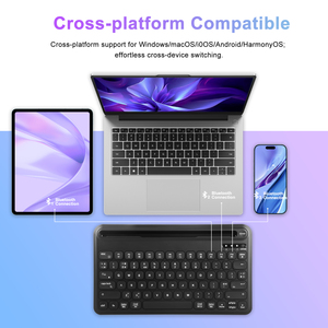 Vendita Diretta dalla Fabbrica, Tastiera Wireless Ricaricabile Portatile a 78 Tasti con Layout US/UK per Tablet, Scatola e Logo Personalizzabili - Product Image 5