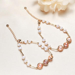 สร้อยข้อมือไข่มุกน้ำจืดสไตล์ชาติพันธุ์ทำมือขายส่ง ดีไซน์ไข่มุกบาโรก งานฝีมือประณีตจากซูจี - Product Image 1