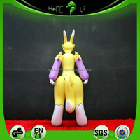 Figurine renard gonflable en PVC Renamon sans seins, jouet gonflable de dessin animé avec couleur personnalisée et garantie de 3 ans