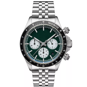 Montre de sport de plein air en acier inoxydable 316, cadran chronographe panda, verre saphir, quartz, montre de plongée, montre luminescente - Product Image 1