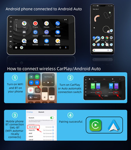 7 inch cảm ứng di động phiên bản không dây Carplay màn hình 720P Cam DVR điện thoại của GPS không dây liên kết xe màn hình - Product Image 4