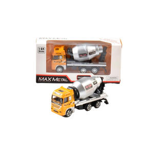Modèles de véhicules d'ingénierie en alliage moulé sous pression à roues libres pour enfants, échelle 1:64 : Camion à ciment, Bétonnière, Excavatrice, Camion benne - Product Image 3