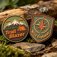 Patch en PVC souple 3D personnalisé de haute qualité avec logo, badge en PVC personnalisé, patch auto-agrippant, patch en PVC personnalisé pour uniforme