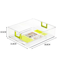 Boîtes de rangement transparentes en PET pour fruits et légumes avec poignées, pour réfrigérateur, organisateur de produits frais de cuisine, plusieurs tailles, vente en gros