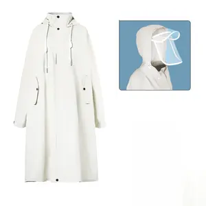 Fashion Rain Clothing Long Rain Coat Jacket for Women Standard Long Sleeve RAINWEAR Travel High Quality Breathable PVC Polyester