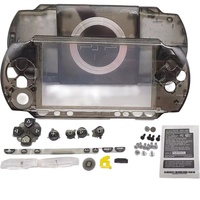 Casing Pengganti Full Set untuk Konsol PSP 1000 1001, Cover Casing Transparan dengan Tombol dan Part