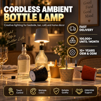Lampe de table LED à prix d'usine, OEM personnalisée, en forme de bouteille de vin, à intensité tactile, pour salle à manger, cuisine, salle de bain, balcon, décoration intérieure