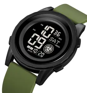 SKMEI 2082制造商2082 5ATM防水发光二极管显示屏运动男士手腕防水数码批发计时手表