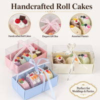 Pochettes décoratives en carton recyclable, pliables, avec ruban et nœud, faites à la main, pour desserts, cadeaux de fête, spéciales