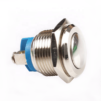 Livolo-interrupteur à bouton-poussoir en métal, 16mm, sans nc, étanche, fournitures d'usine