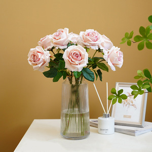 Rose artificielle Ruilisi, branche unique, 30cm-190cm, fleur en soie blanche, décoration de mariage, accessoire de décoration pour la maison - Product Image 2