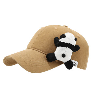 Casquette de baseball personnalisée, casquette snapback en gros - Casquette de baseball en PVC personnalisée avec motif panda en peluche mignon de dessin animé, style japonais pour femme, niche V - Product Image 5