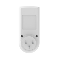 Minuteur électronique intelligent IL avec prise, affichage LCD, 3 prises, 15A 230V, matériau PC, anti-effraction, usage industriel et hospitalier
