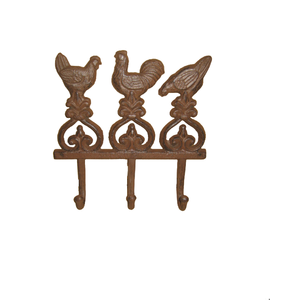 Yard décoration ornementale en fonte métal poussin crochet cintre petit poulet mur porte-clés manteau cintre fournitures - Product Image 6
