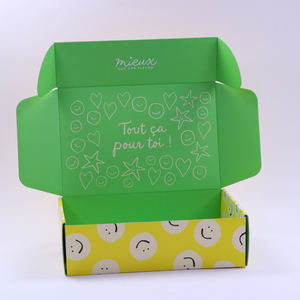 Boîte d'expédition en carton ondulé personnalisée EM, écologique, imprimée en couleur - Product Image 2