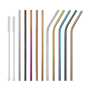 Оптовая Продажа Красочные Портативные многоразовые металлические соломинки из нержавеющей стали набор - Product Image 5