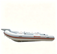 Bateau pneumatique rigide en aluminium RIB-420 de 4,2 m pour la pêche, grand bateau pneumatique avec plancher antidérapant