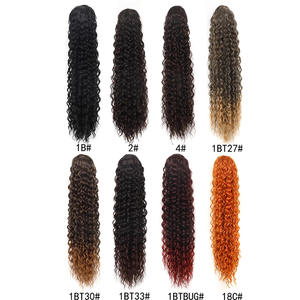 <span class=keywords><strong>Queue</strong></span> <span class=keywords><strong>de</strong></span> <span class=keywords><strong>cheval</strong></span> bouclée avec cordon <span class=keywords><strong>de</strong></span> serrage, filet rond, <span class=keywords><strong>cheveux</strong></span> longs <span class=keywords><strong>bouclés</strong></span>, 16, 22 et 30 pouces, 60g - Product Image 2