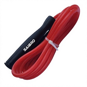 Saibro Sports Red PVC Jump <b>Rope</b> With Black Handles Durable Home <b>Exercise</b> Fitness Equipment Unisex Common Skip <b>Rope</b> - Product Image 4
