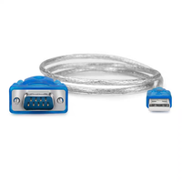 Cable Serial Transparente de PVC USB Tipo-A a DB9 para Escáner de Computadora Universal