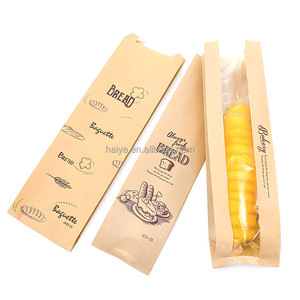 Sacs en papier kraft sur mesure avec fenêtre et fermeture à lien métallique - Emballage artisanal personnalisé pour baguettes longues - Product Image 6
