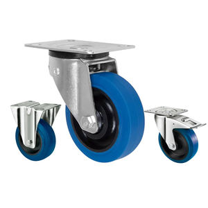 ล้อยางยืดหยุ่นสูงสีฟ้าสำหรับงานอุตสาหกรรมขนาด5นิ้วหรูหราความจุ200กก. - Product Image 1