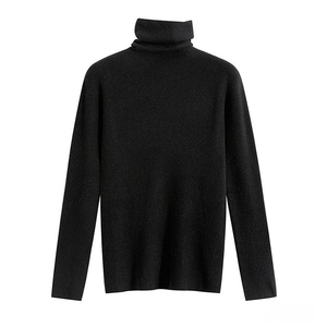 Suéter de Cuello Alto sin Costuras de Cachemira y Seda para Otoño, Suéter de Moda para Mujer, Color Sólido, Capa Base de Punto, Suéter Ajustado Personalizado - Product Image 2