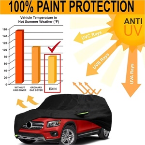 Housse de voiture SUV imperméable 210T adaptée à Mercedes-Benz <span class=keywords><strong>GLB</strong></span> 2019-2022, toutes saisons, avec fermeture éclair, protection contre la neige, la pluie, la poussière et la grêle - Product Image 5
