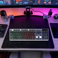 Clavier et souris de jeu rétroéclairés RGB personnalisés OEM, prix d'usine, clavier de jeu rétroéclairé filaire pour ordinateur de bureau PC
