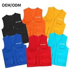 Gilet de travail multi-poches OEM à séchage rapide, surdimensionné, pour photographe, en maille noire, respirant, pour la pêche, pour homme - Product Image 1