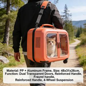 Transportín <span class=keywords><strong>para</strong></span> Mascotas con Ventana Transparente, <span class=keywords><strong>para</strong></span> Perros Pequeños y Gatos, con Cubiertas Antipolvo y Cremallera con Cierre - Product Image 3